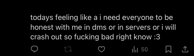 another vague post directed at everyone, me, chem, "n", etc.