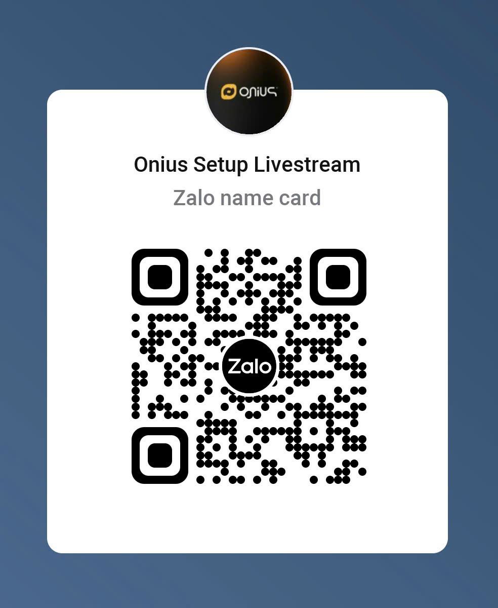 Zalo Onius Setup Livestream