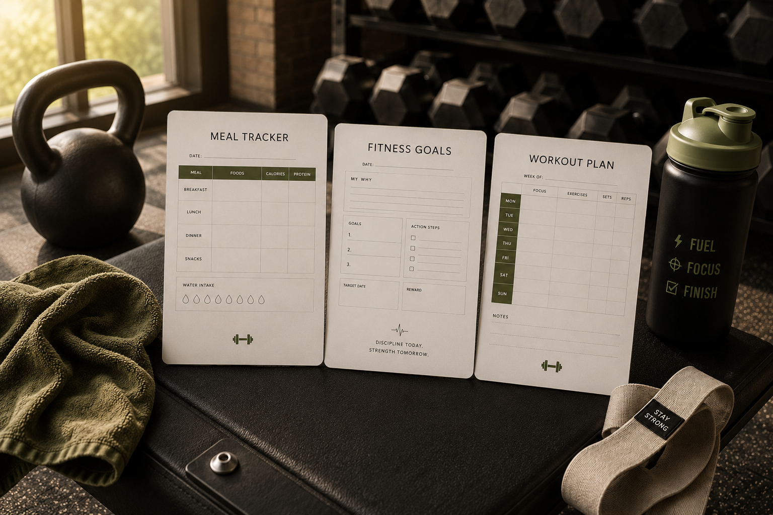 Workout & Nutrition Tracker Bundle