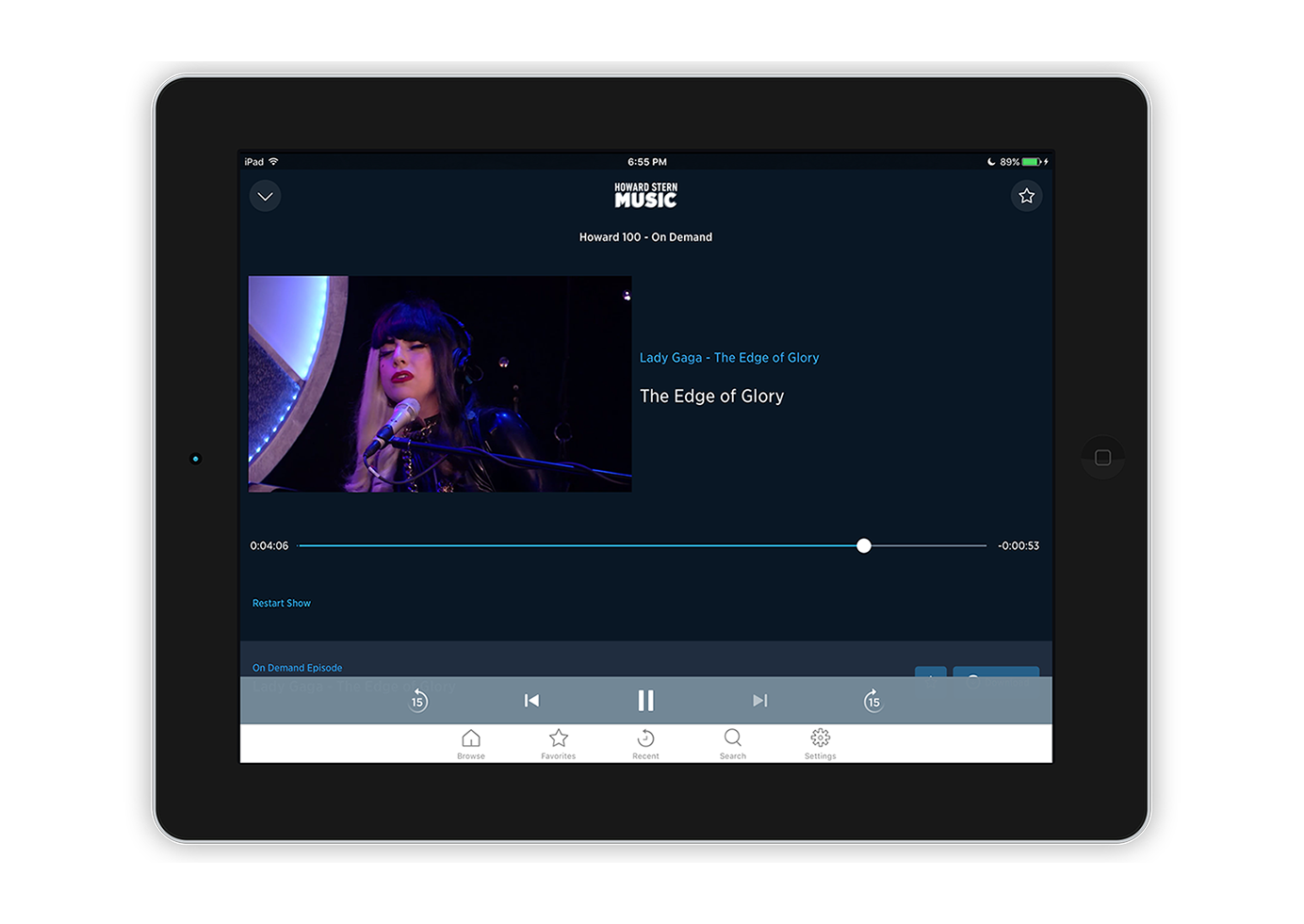 iPad — video on demand