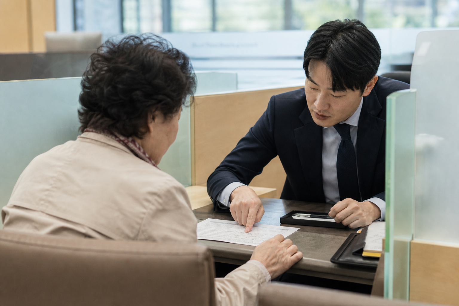 보험사 상담 공간에서 지연 사유와 지급예정일 안내를 확인하는 가입자