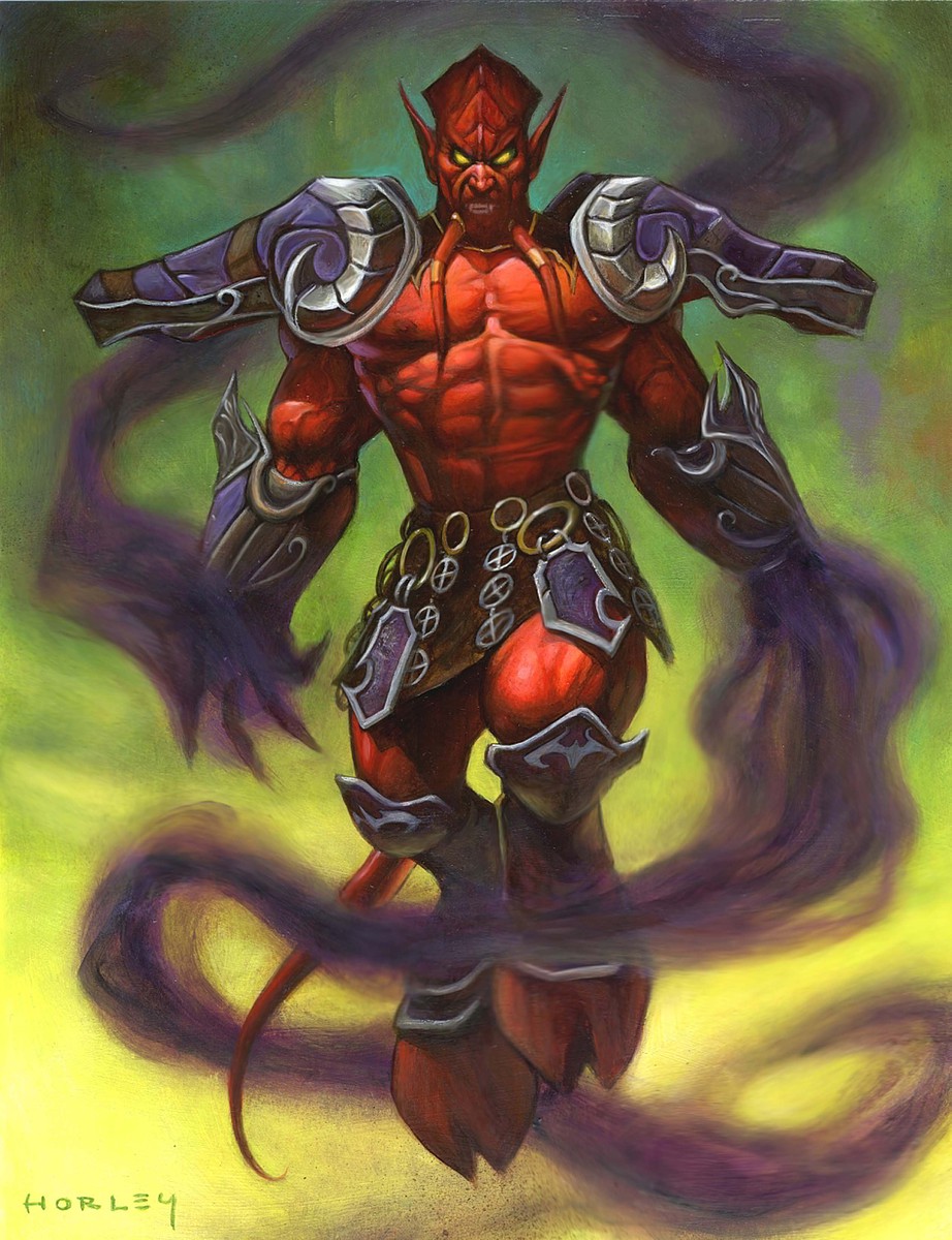 The Hearthstone card art of the legendary hero "Lord Jaraxxus"