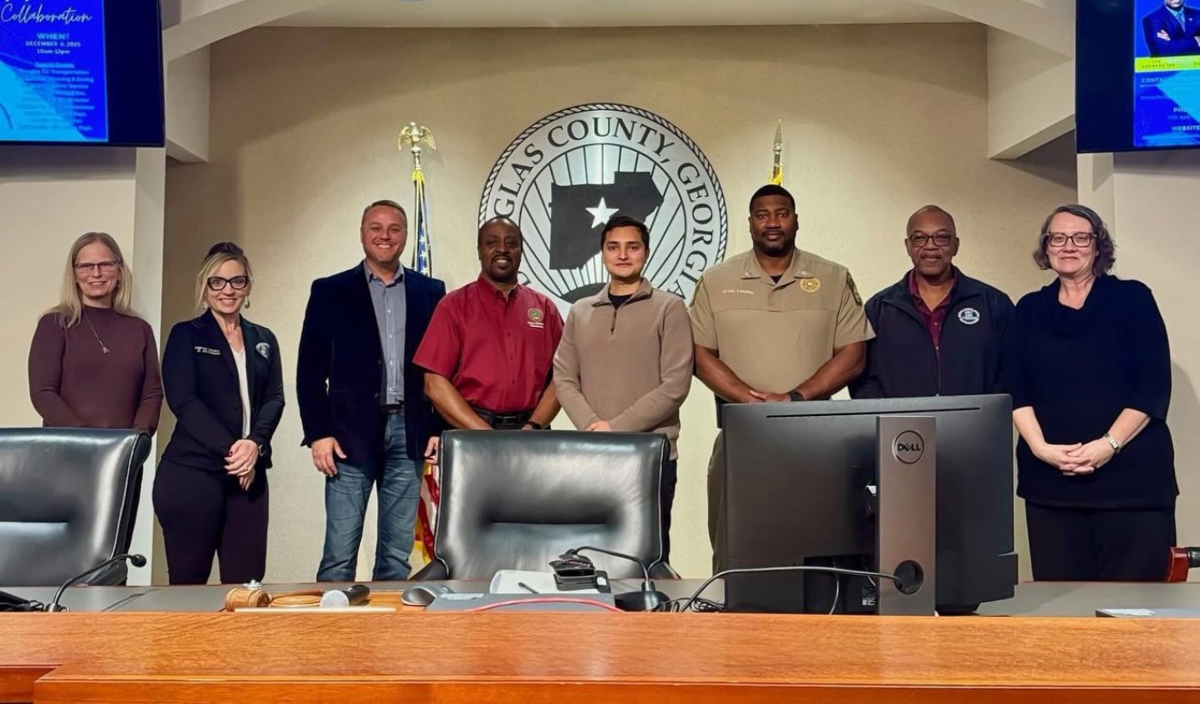 Leaders gathered in the Douglas County Commission chambers