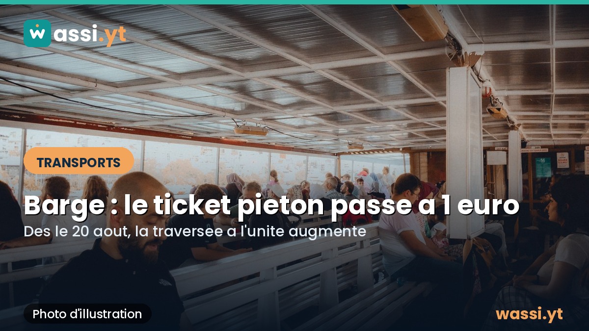 Barge a Mayotte : le ticket pieton passe a 1 euro des le 20 aout