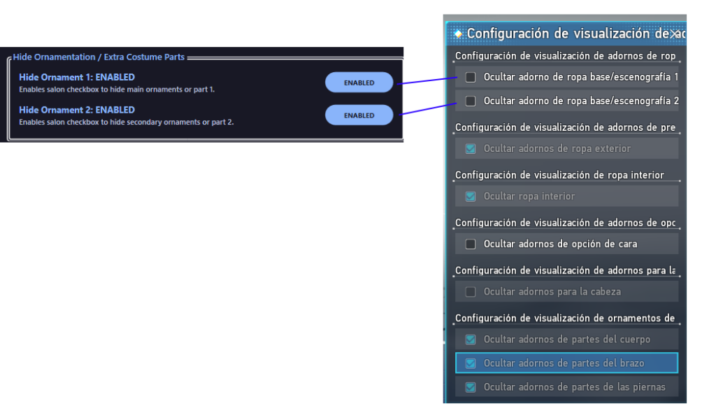 Hide Ornamentation in CMX