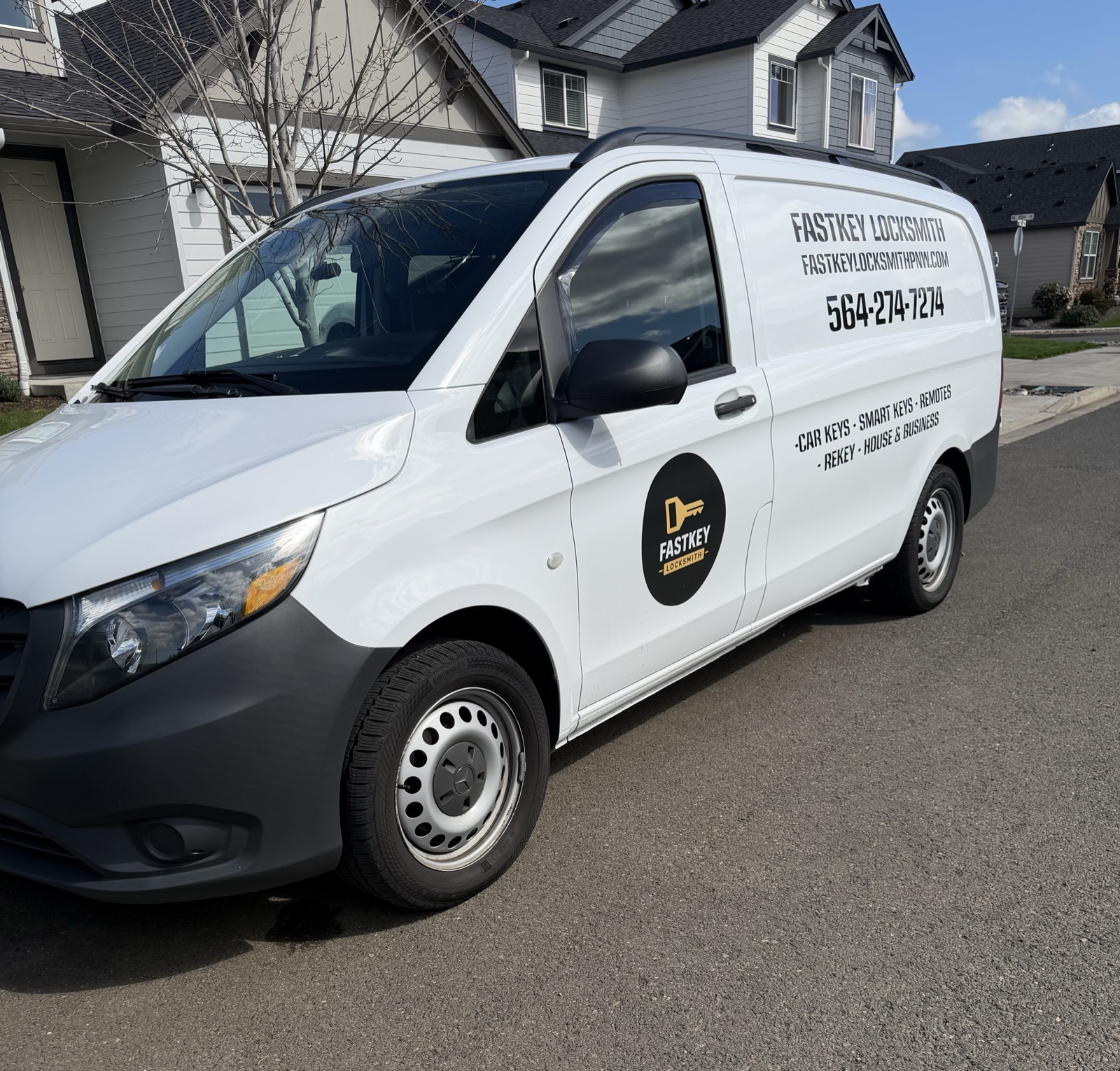 Service van for a key and security shop in Vancouver, WA