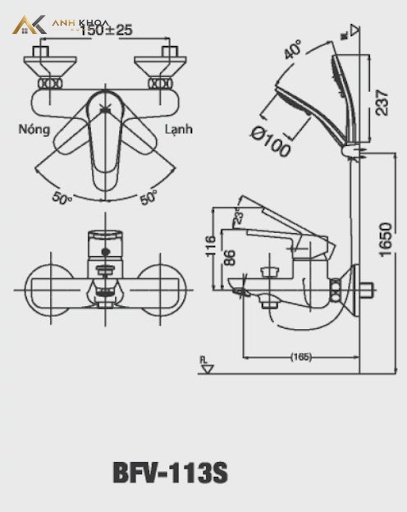 ban ve sen tam Inax BFV-113S