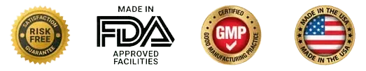 Risk Free &middot; FDA Approved Facilities &middot; GMP Certified &middot; Made in the USA