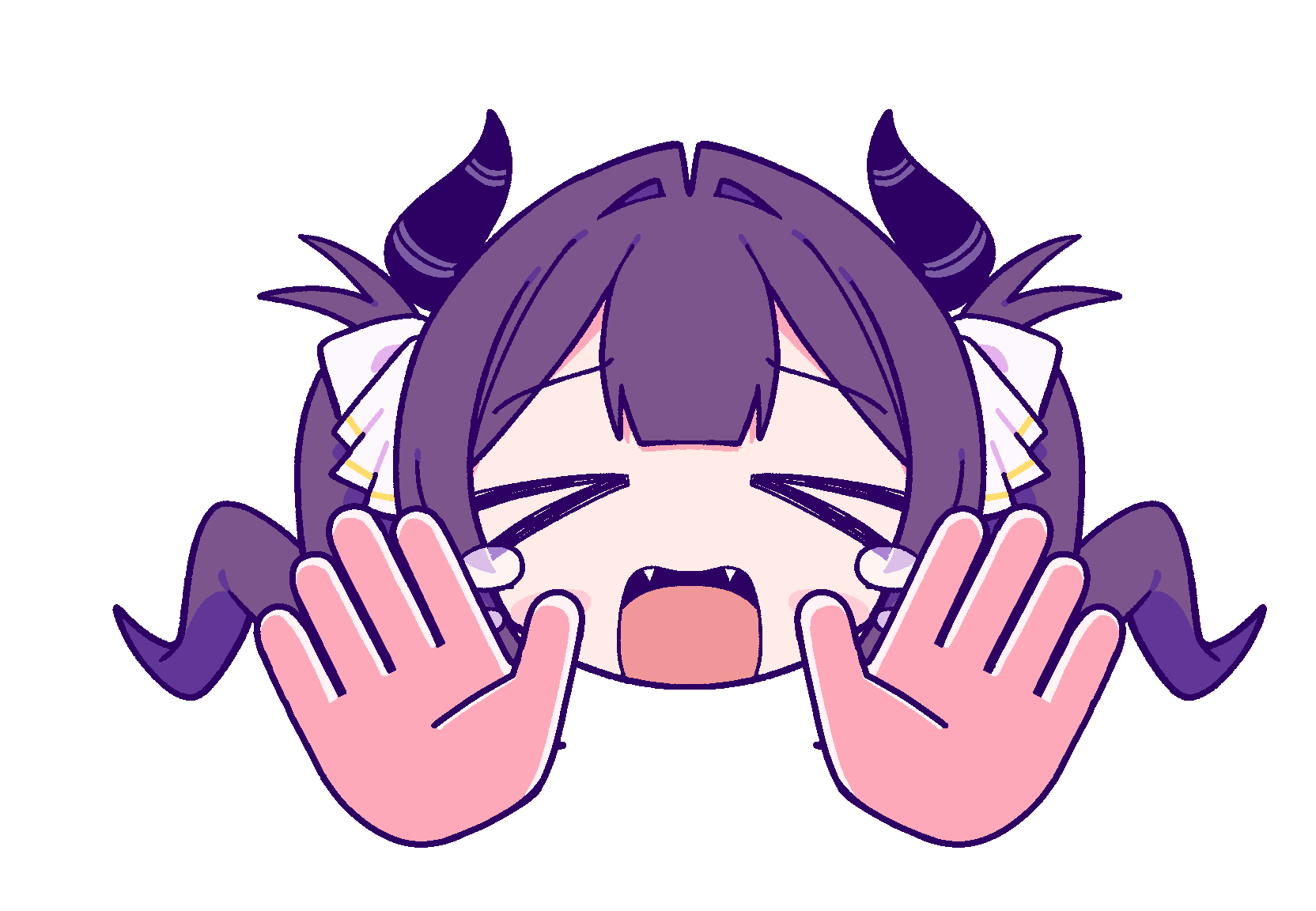 yunyun from yunyun denpa syndrome with hands up