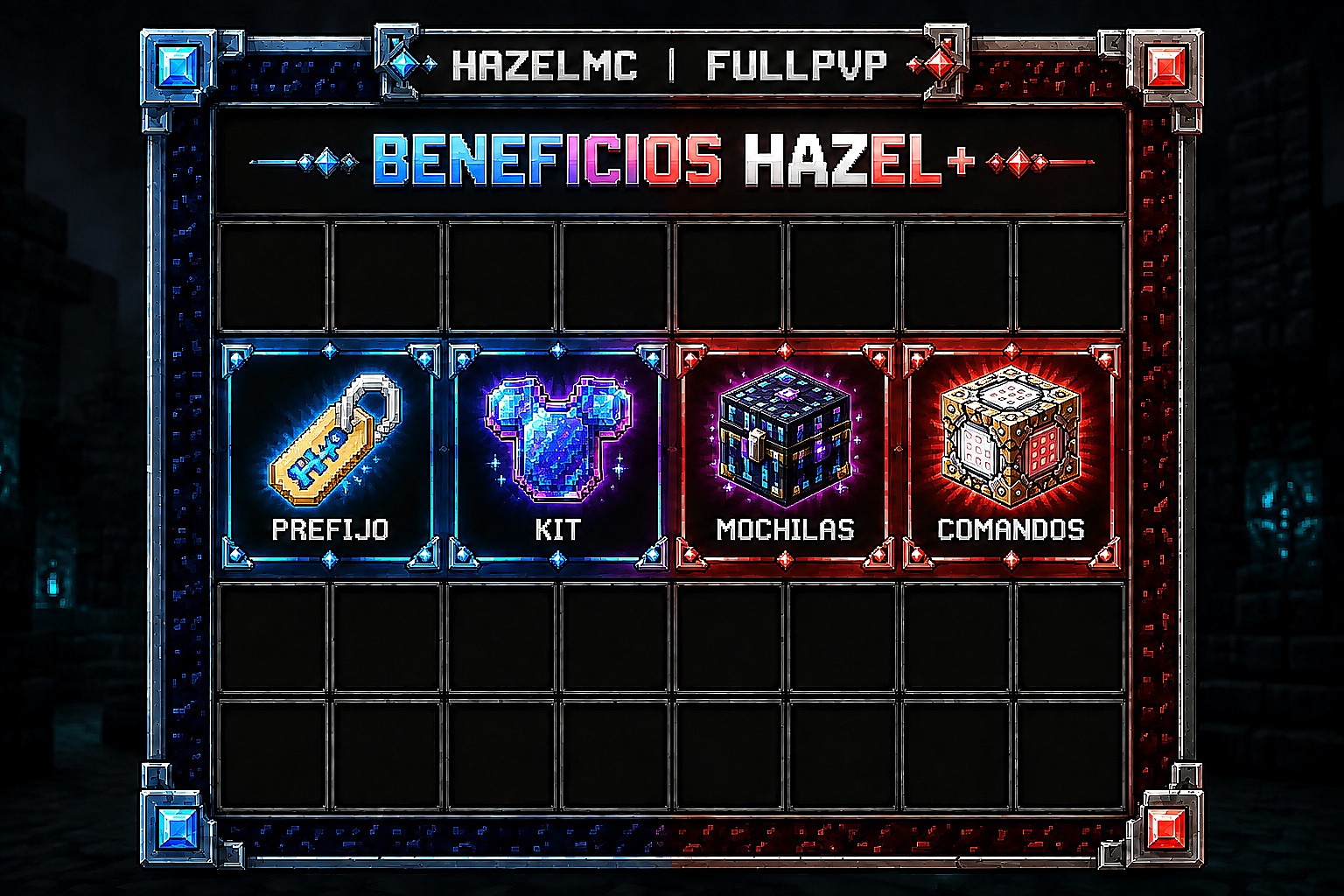 Beneficios HAZEL+ de HazelMC FullPvP