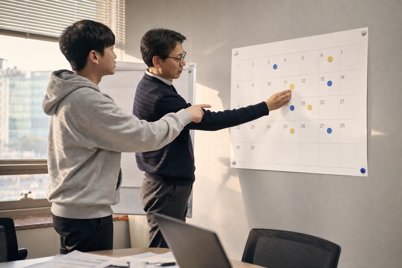 조기환급기간 종료 후 신고기한과 처리기한을 달력으로 구분하는 창업자
