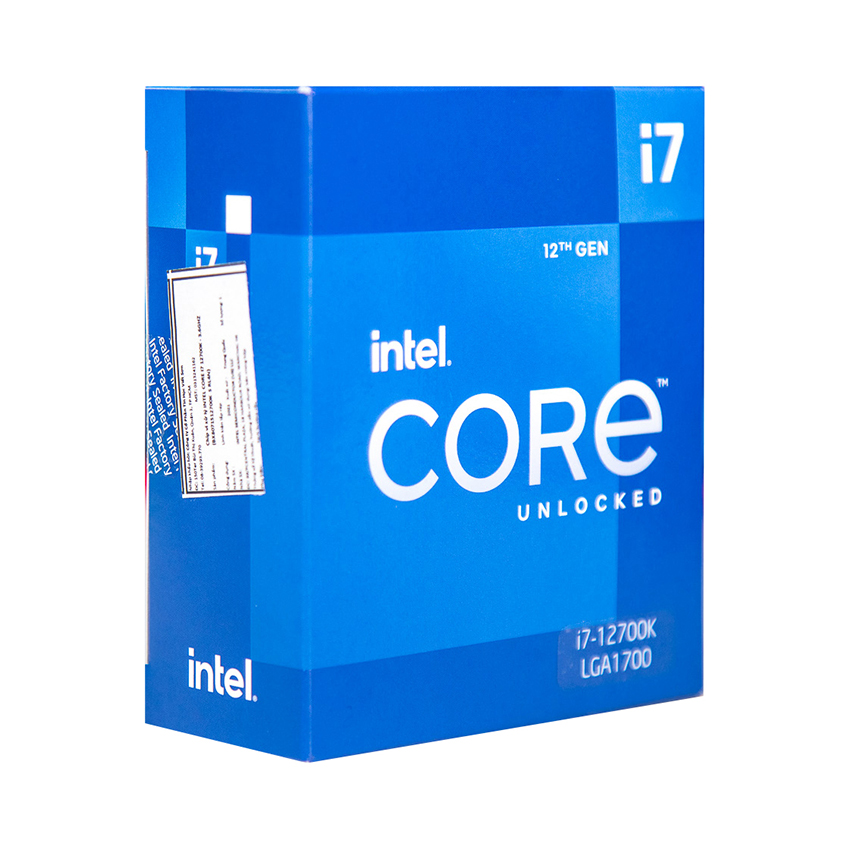 CPU Intel Core i7-12700KF (3.8GHz turbo up to 5.0Ghz, 12 nhân 20 luồng, 25MB Cache, 125W) - Socket Intel LGA 1700/Alder Lake)