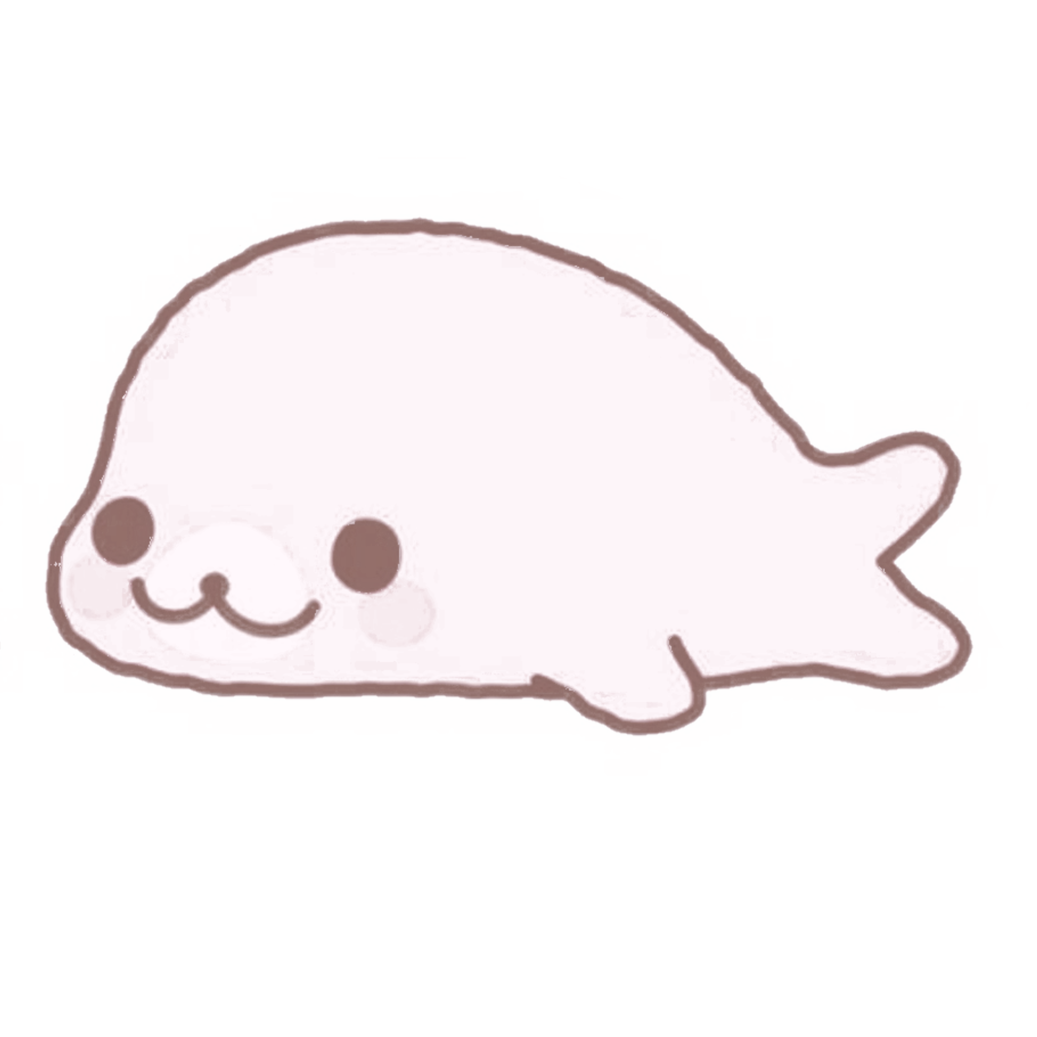 lighter pink Seal sticker