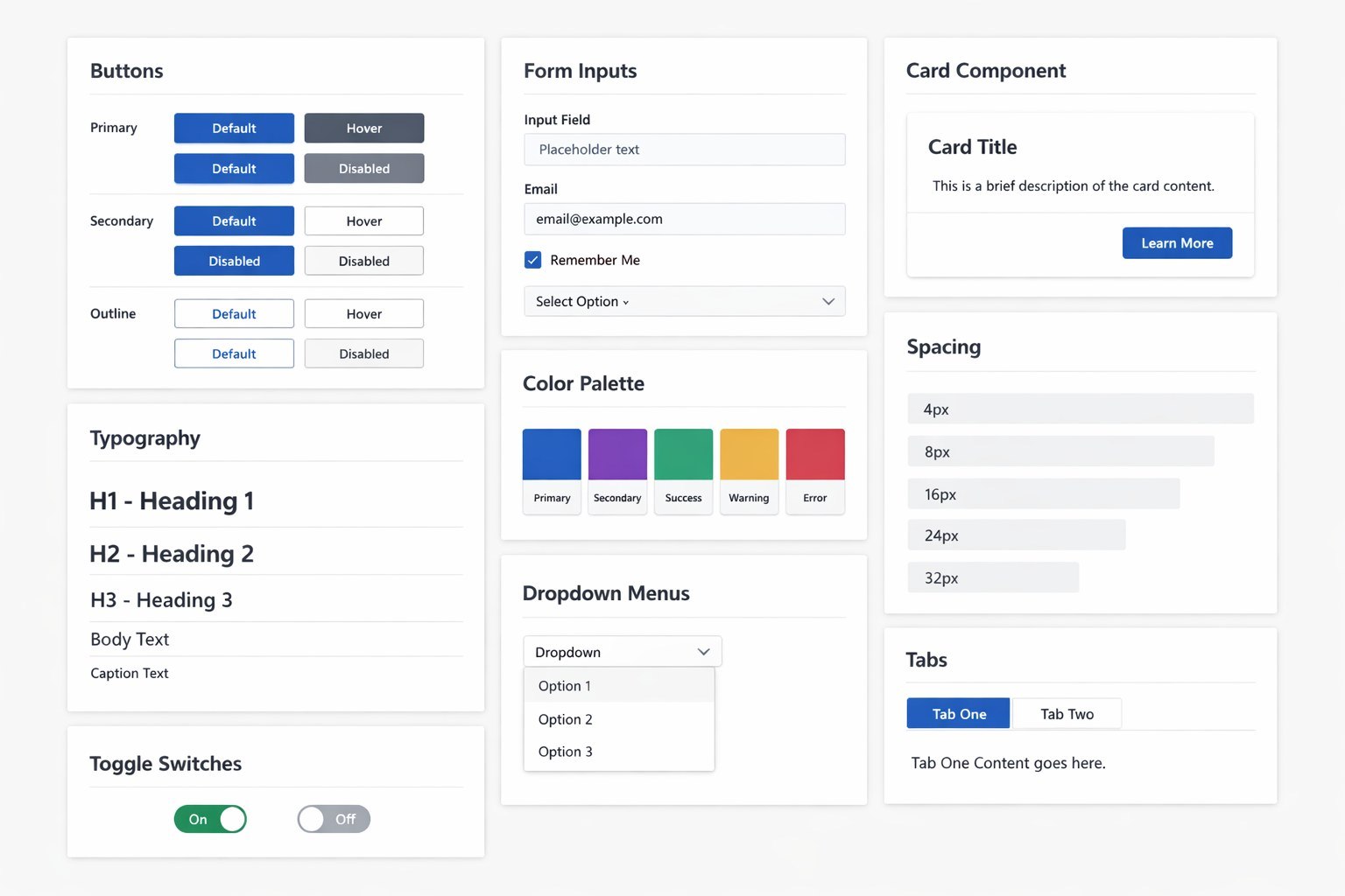 Pulse design system component library
