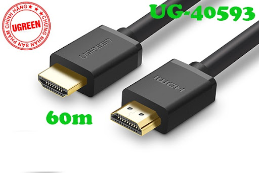 Cáp HDMI 1.4 dài 60M hỗ trợ Ethernet + 4k 2k HDMI chính hãng Ugreen 40593 (Chip Khuếch Đại)