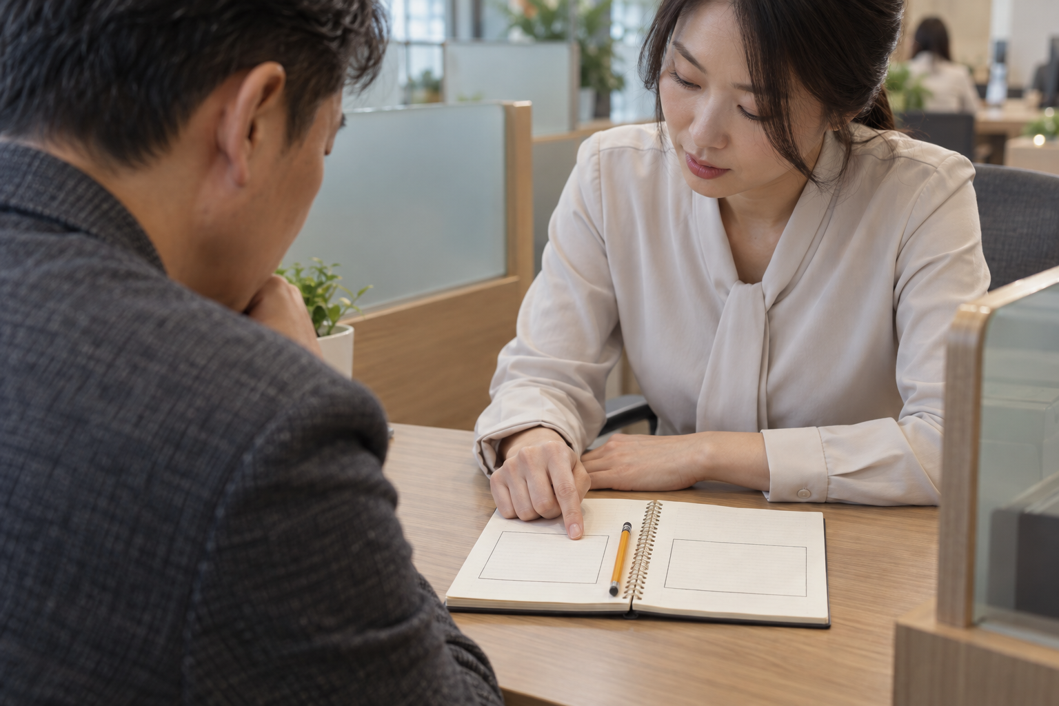 이번에 정산한 이자와 다음 회차 이자의 기간을 분리해 기록하는 설명용 수첩
