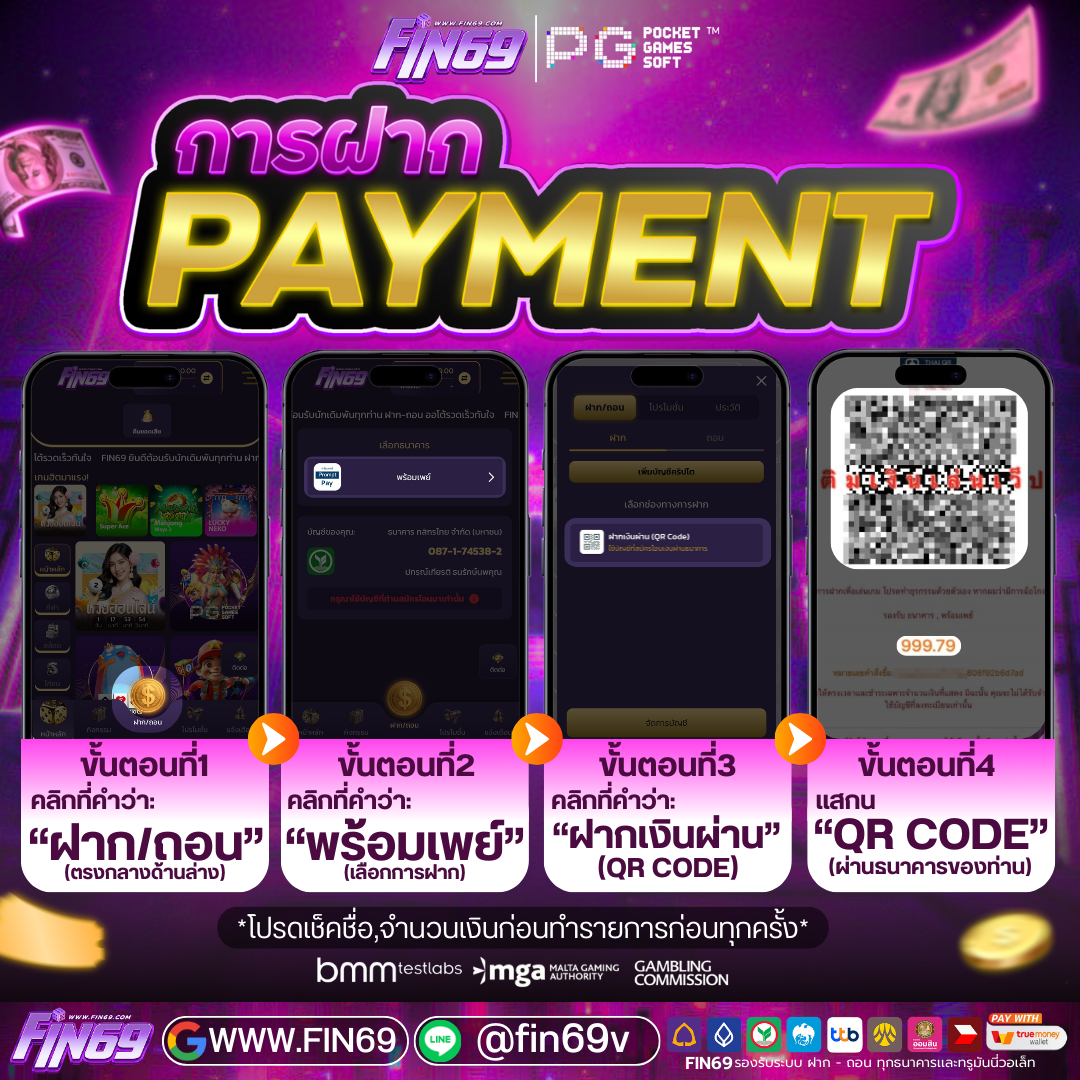 ขั้นตอนการฝากเงิน FIN69