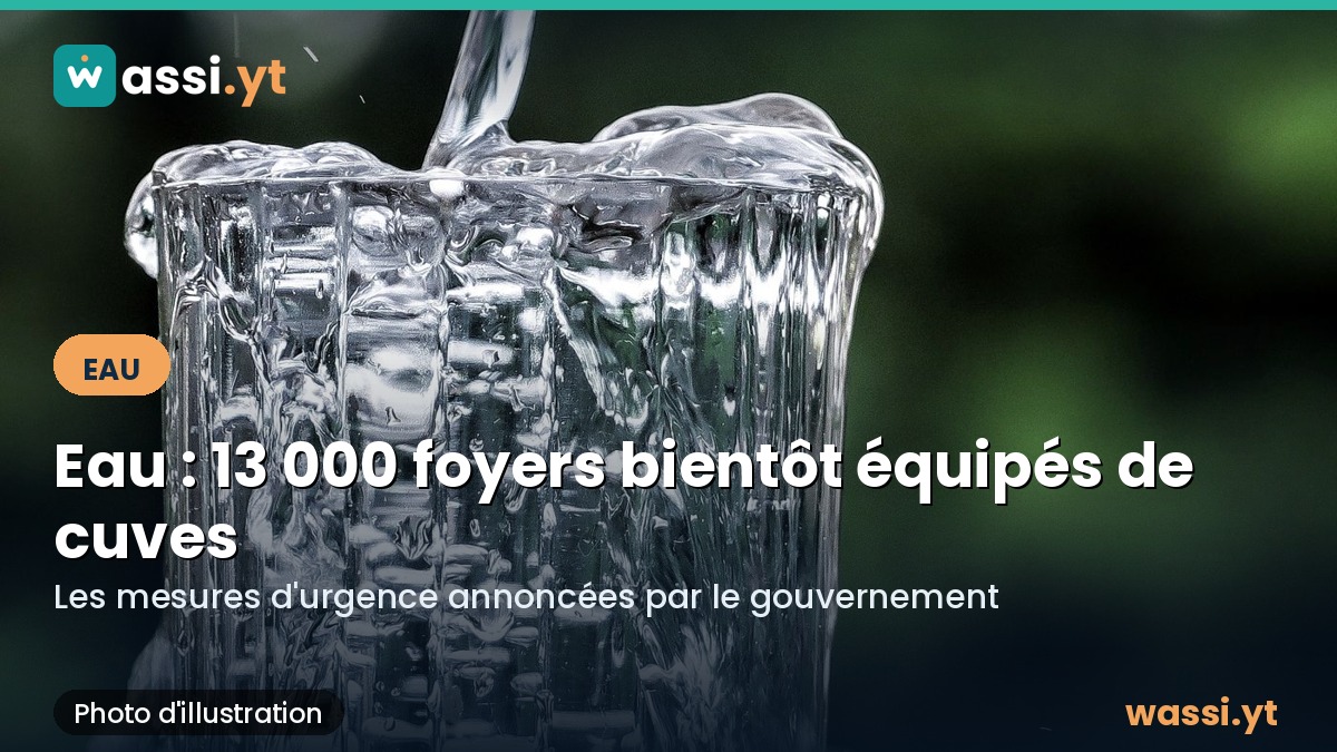 Eau à Mayotte : 13 000 foyers pourront être équipés de cuves de stockage dès 2027