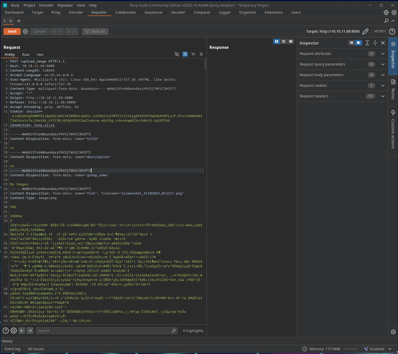 Burpsuite inspection