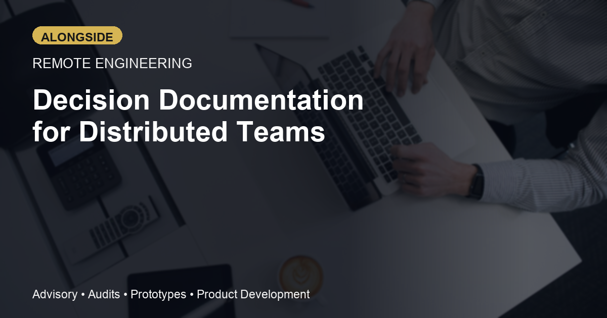 Decision Documentation for Distributed Teams: Why Remote Speed Depends on Better Written Trade-Offs