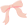 A pink bow pointing to the left
