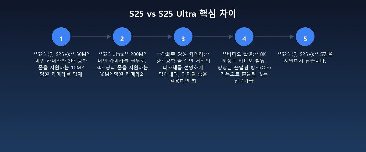 S25 vs S25 Ultra 핵심 차이