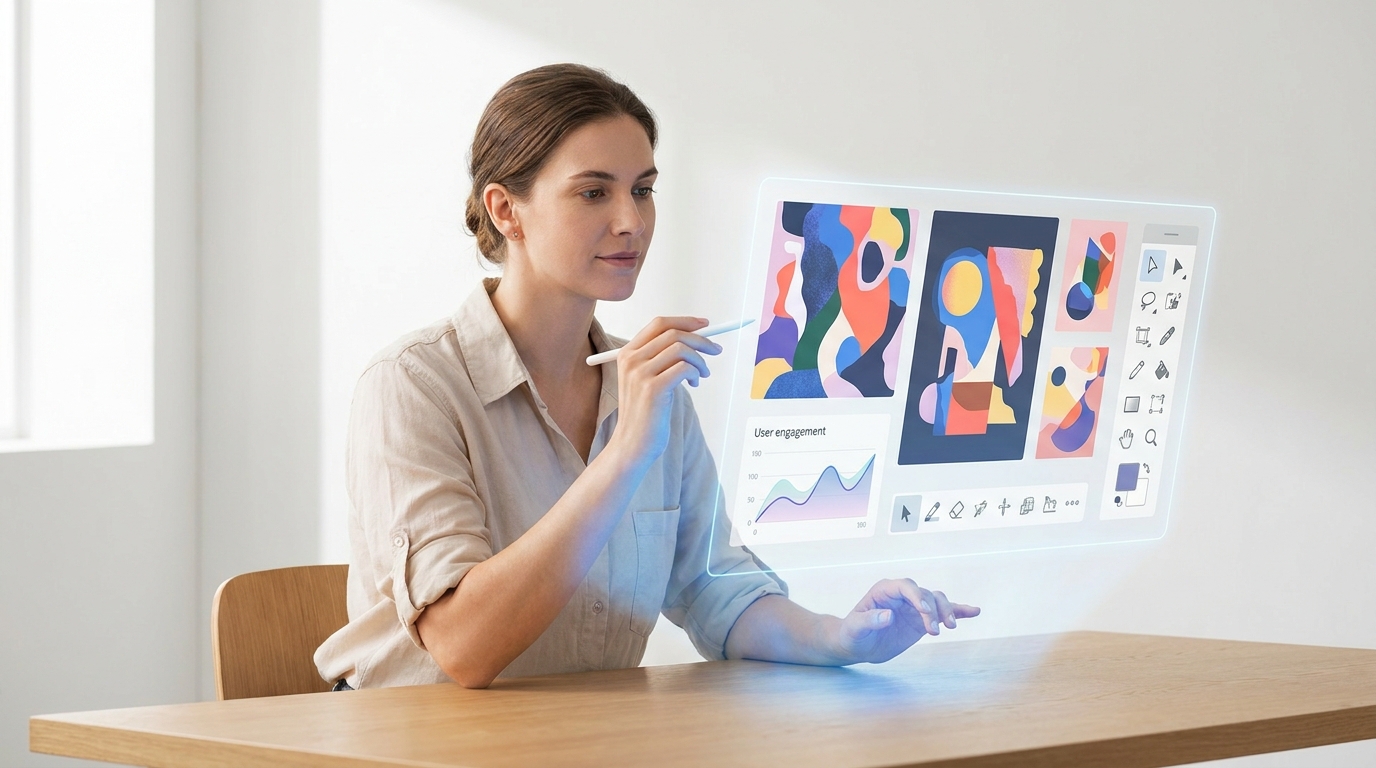 Creator using AI to generate content, illustrating real-world applications of Gemini Flash models.