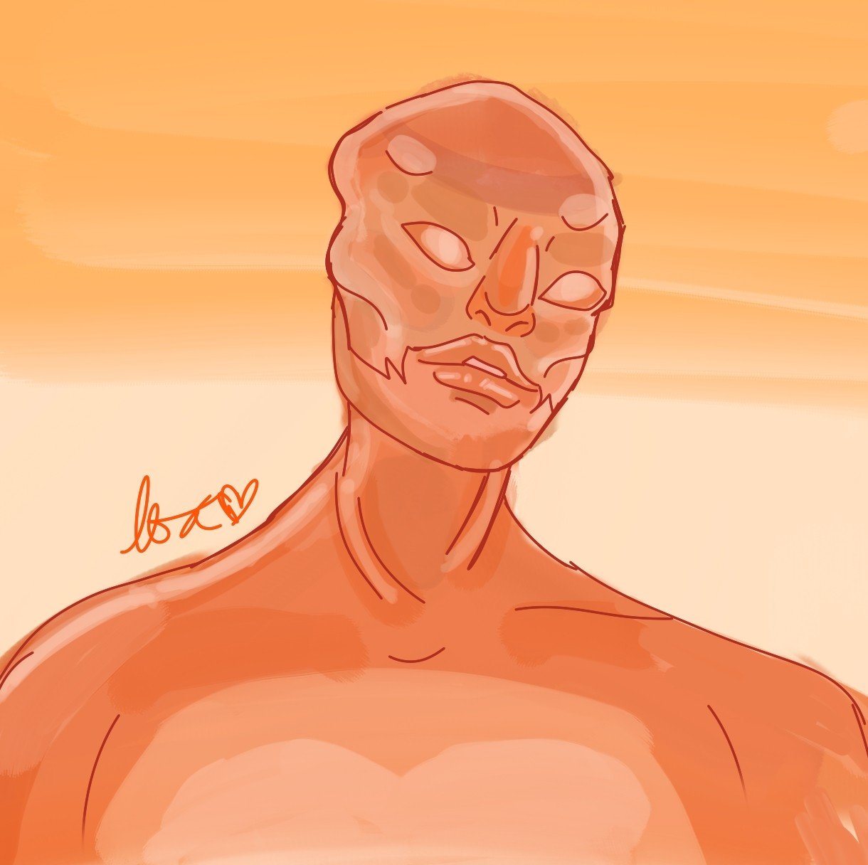 orange figure portrait