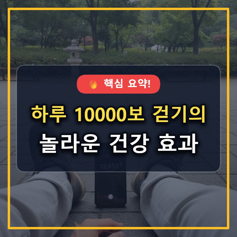 하루 10000보, 건강하게 채우는 현실적인 꿀팁 총정리 대표 썸네일