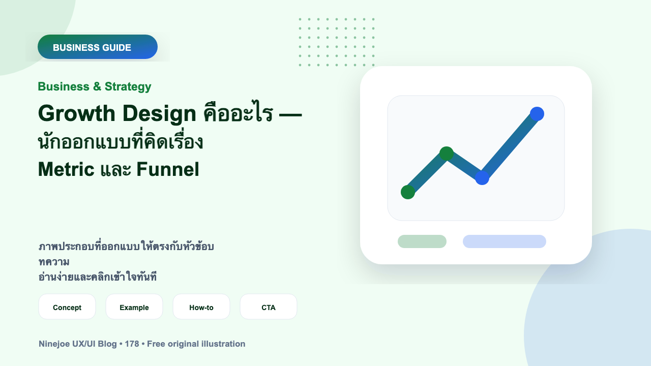 Growth Design คืออะไร — นักออกแบบที่คิดเรื่อง Metric และ Funnel