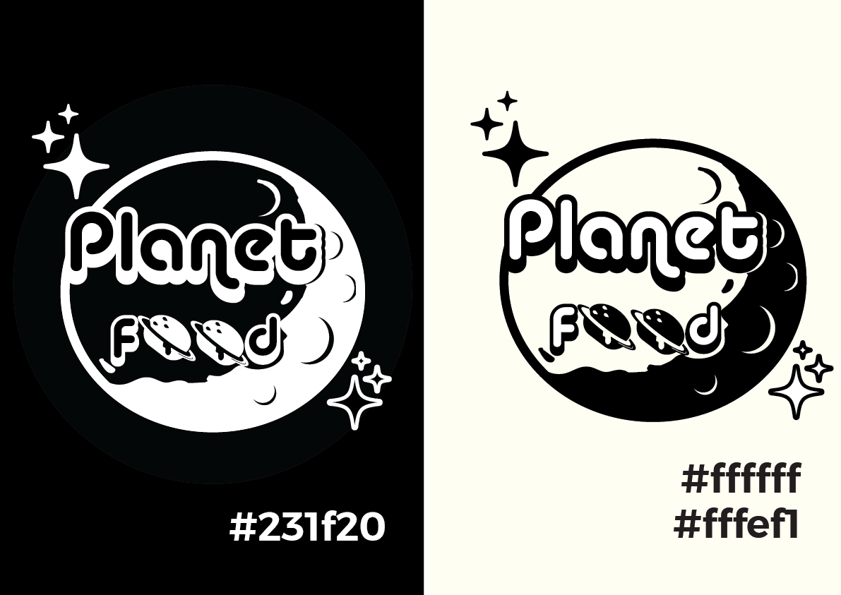 Planet Food logo system