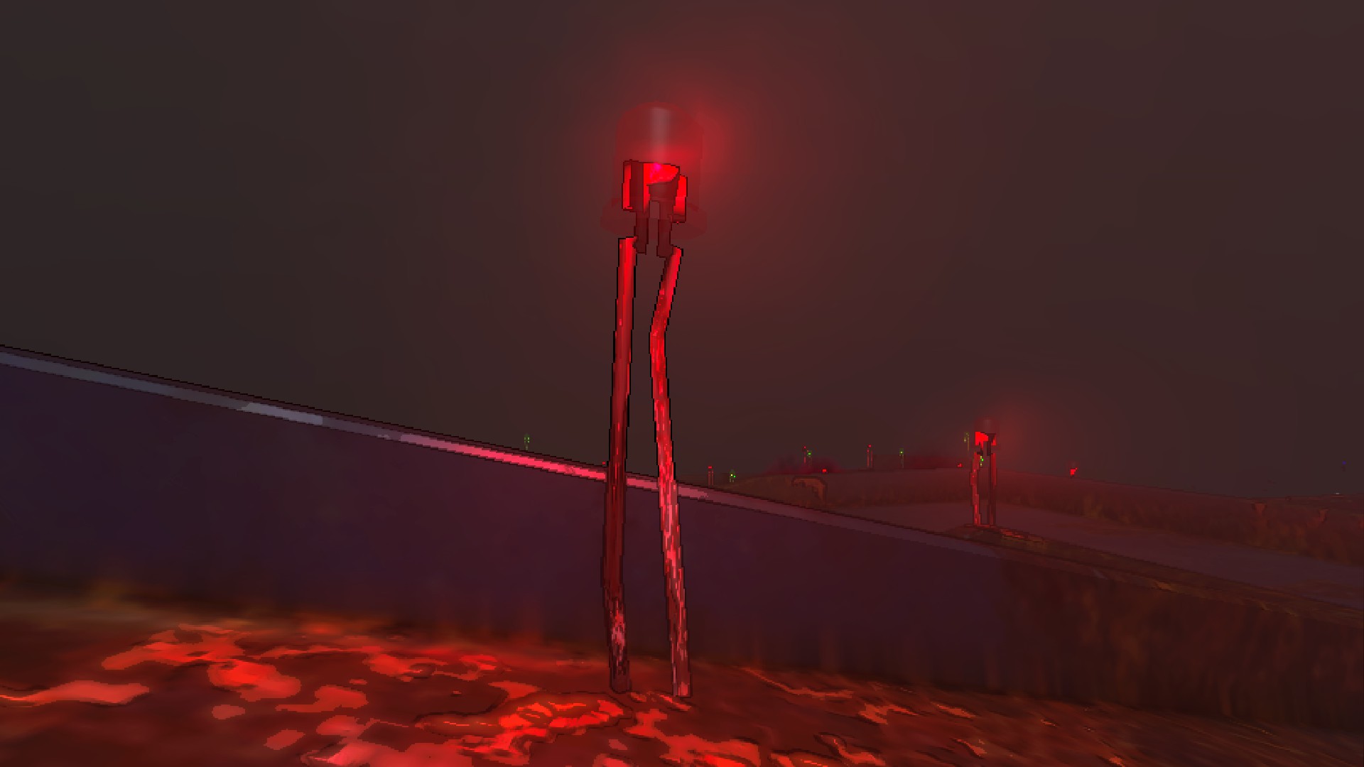 A red LED 'glowstem'.