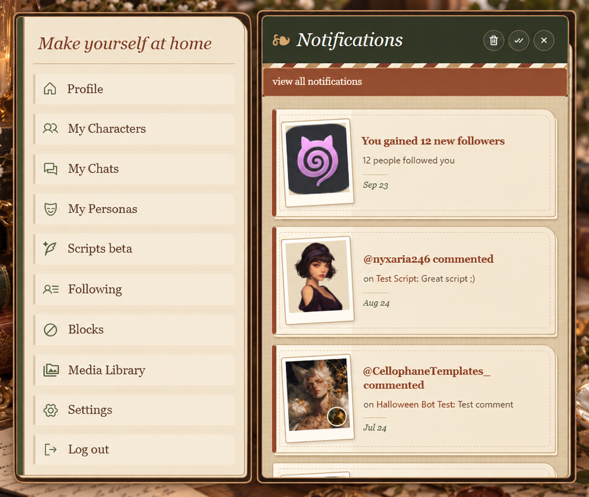 The Harvest House — Notifications