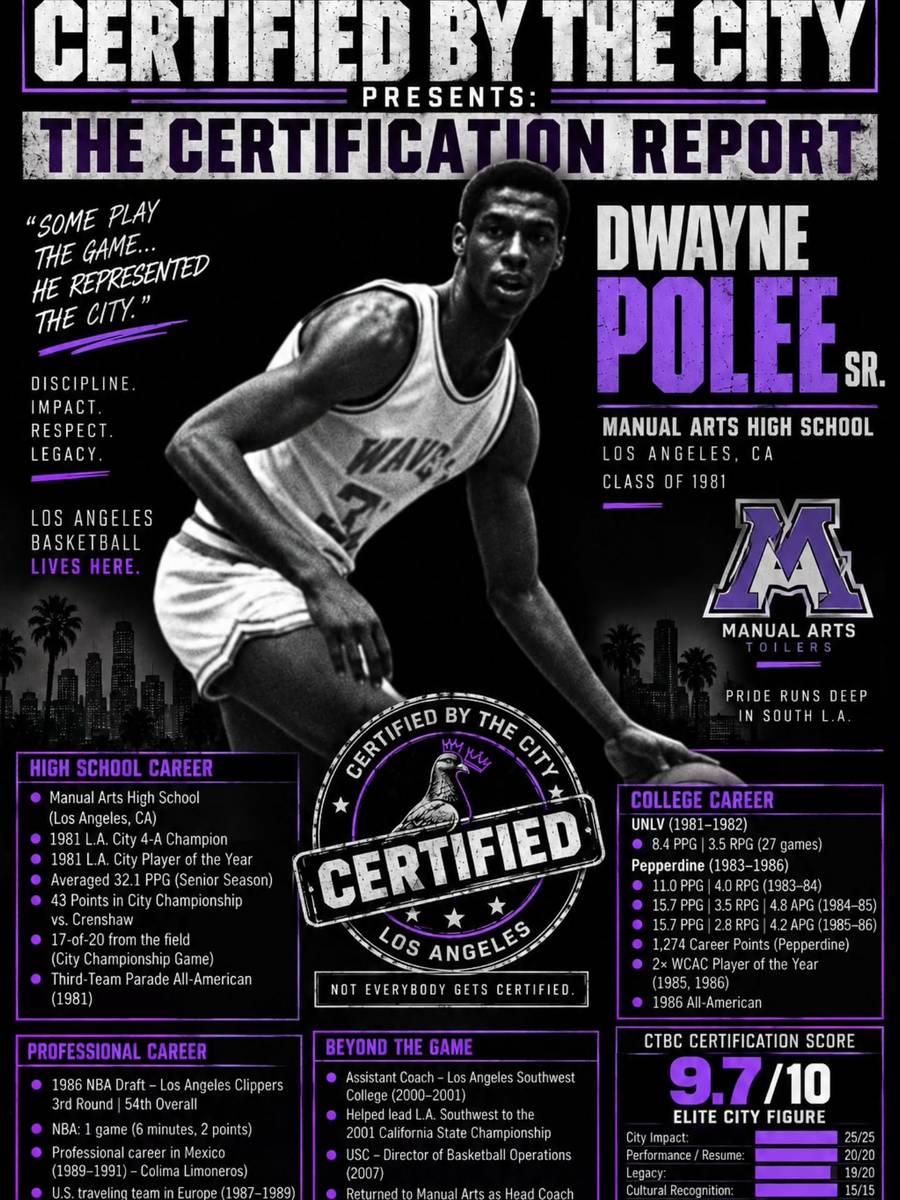 Dwayne Polee Sr. certification report