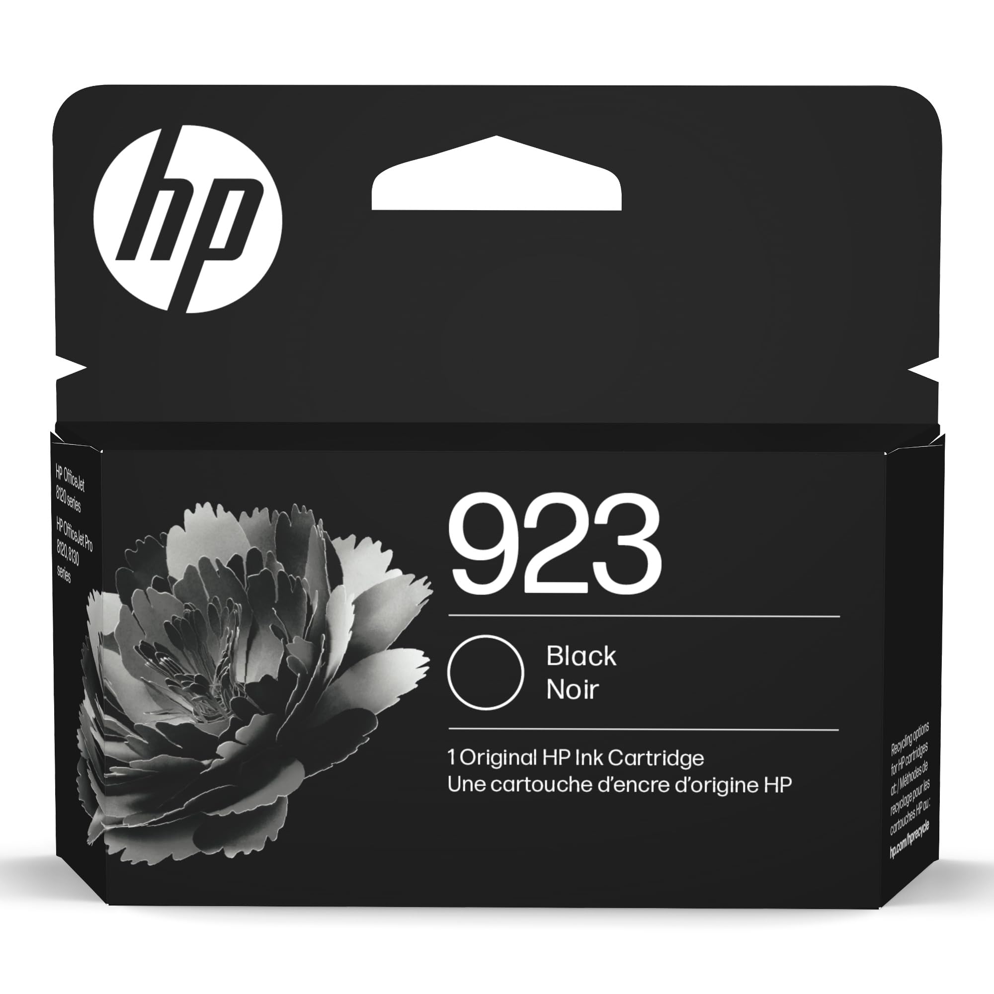 HP 923 Black Ink Cartridge | Works with OfficeJet 8120, Pro 8130 Series | 4K0T3LN