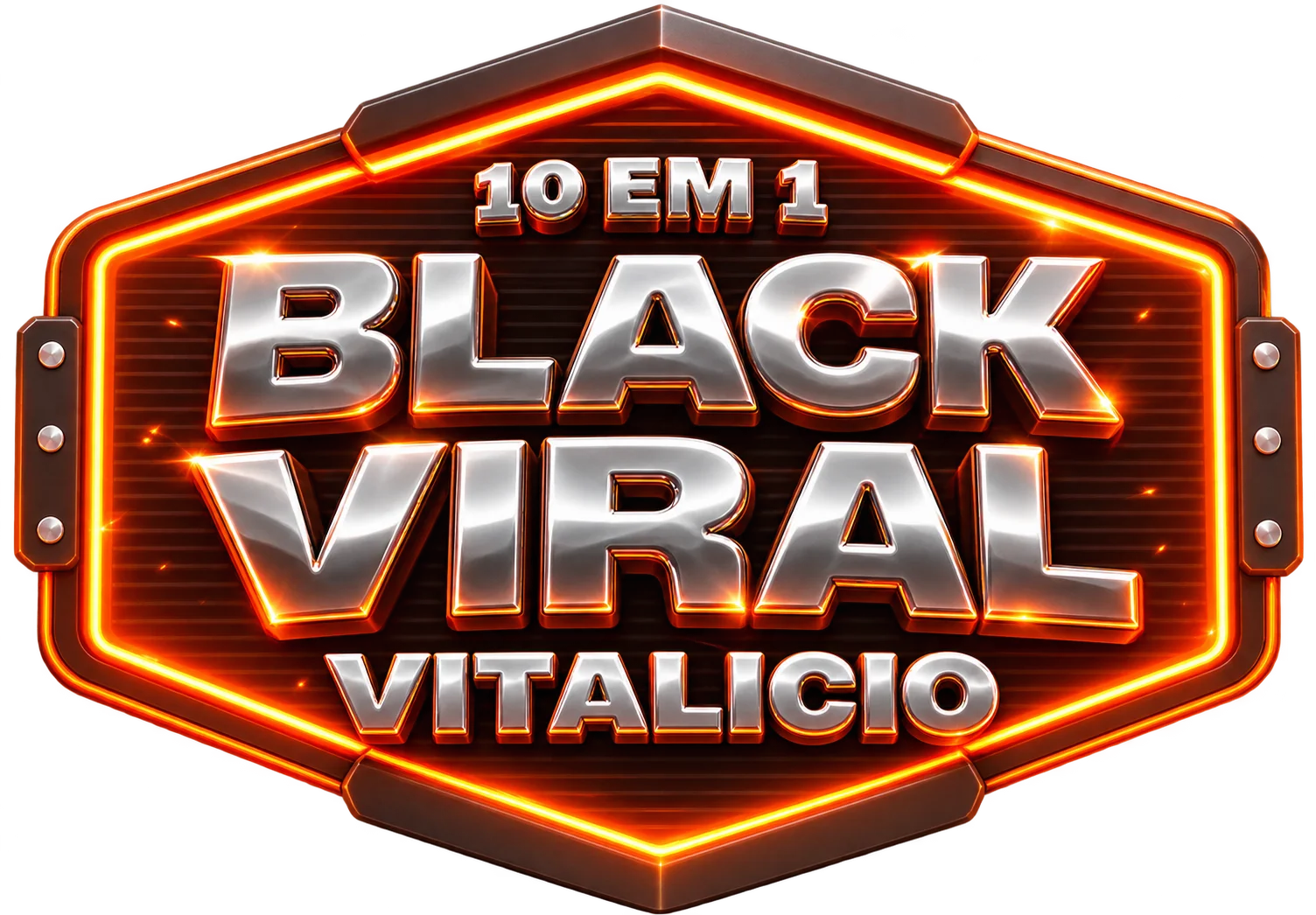 Emblema Neon Orange Black Viral 1