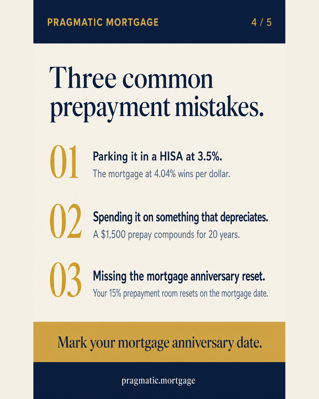 Slide 4: The three mistakes — and the one-minute check you can do on your own mortgage today