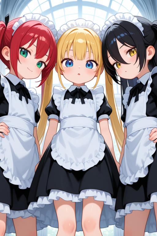 Three cute maids :3 Three cute maids :3