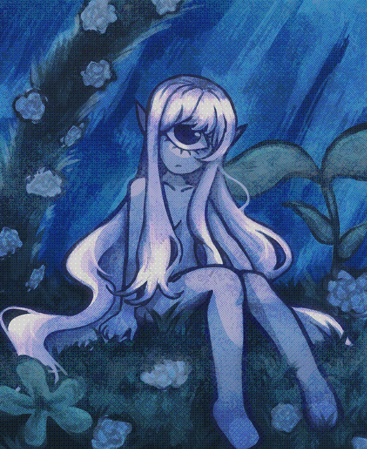 may 7, my cyclops oc deep in the forest...
