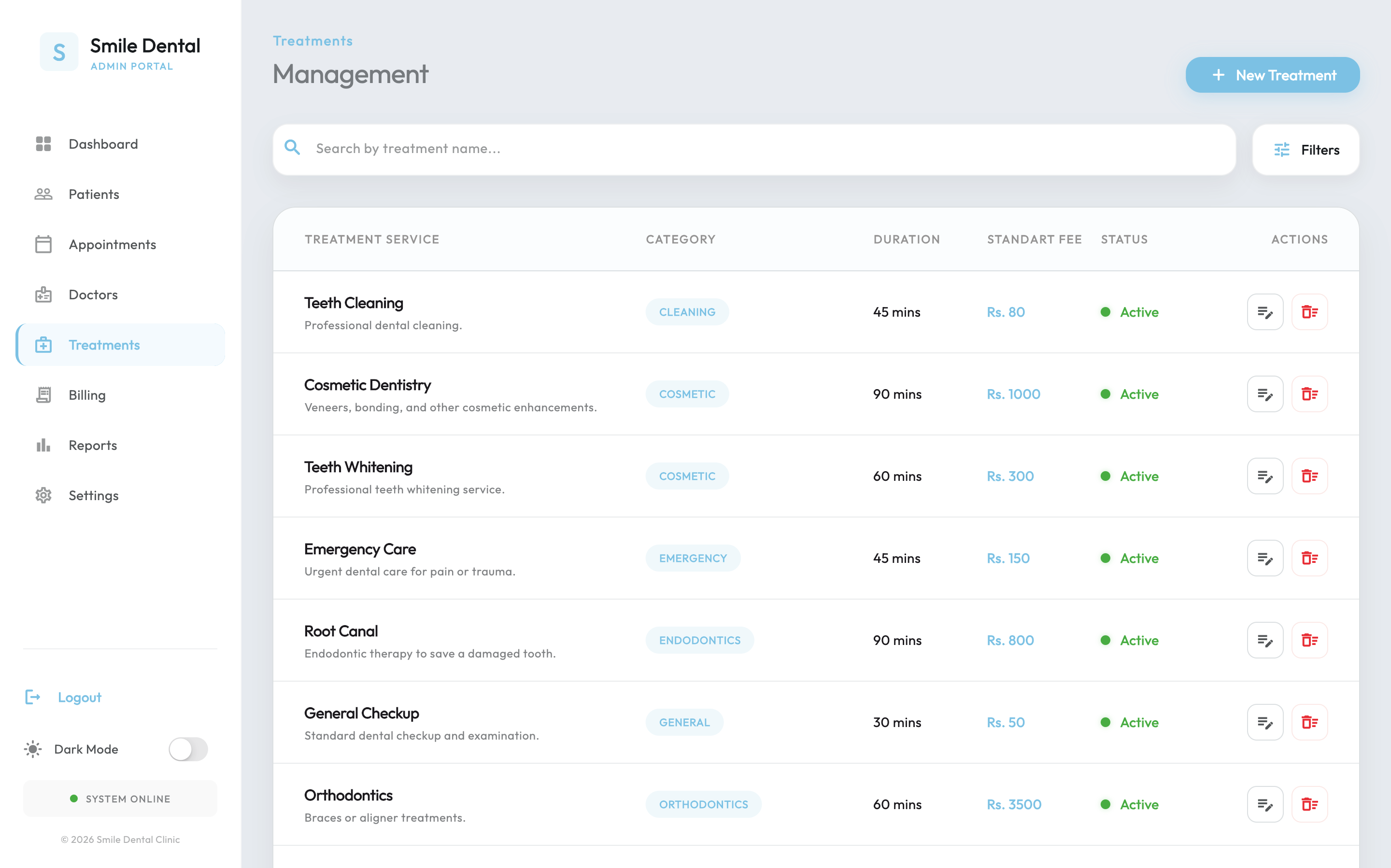 Admin Panel Doctor Working Hours and Hourly Time Slots