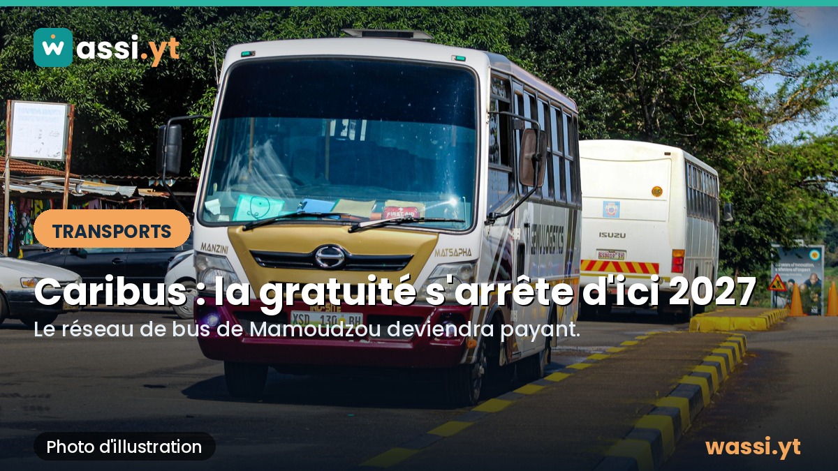 Caribus à Mamoudzou : la gratuité prendra fin d'ici début 2027
