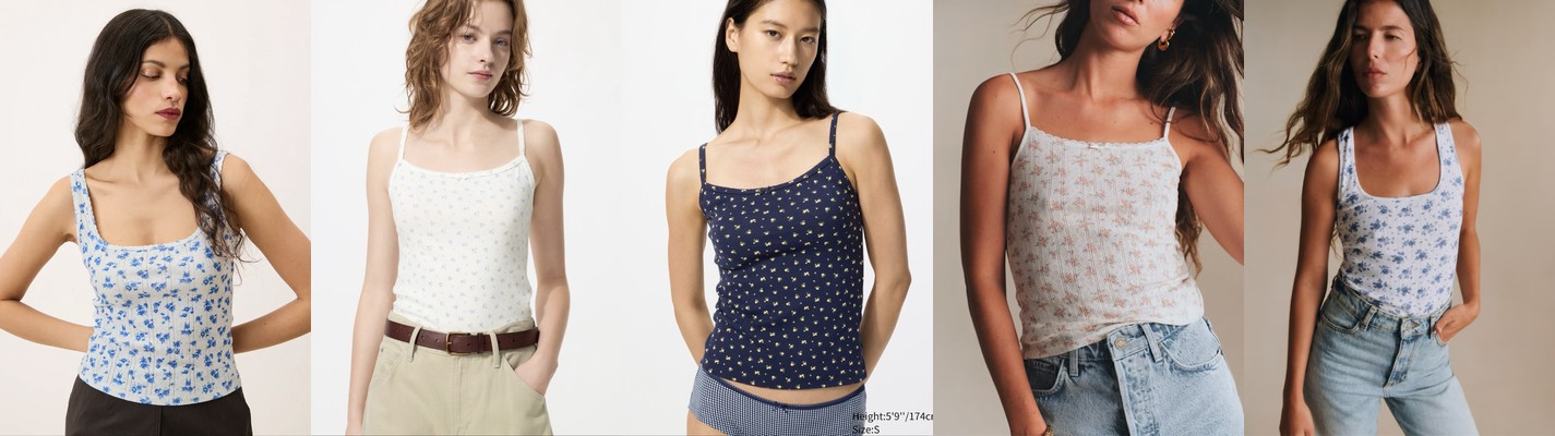 Les cinq tops en pointelle