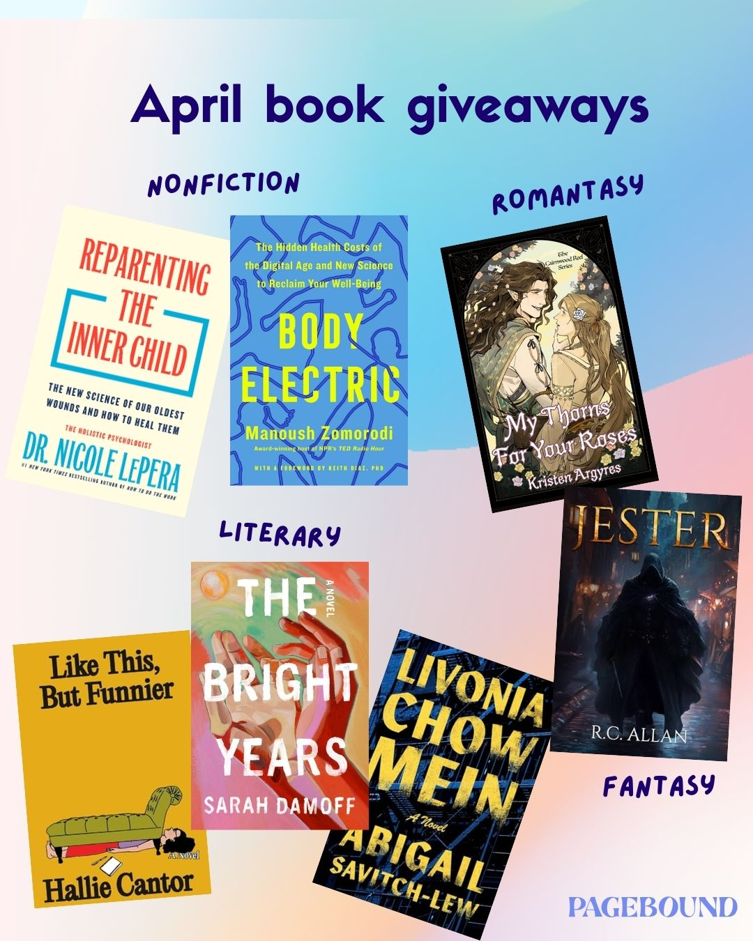 April book giveaways