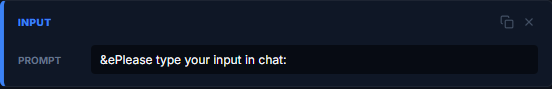 Chat Input Block