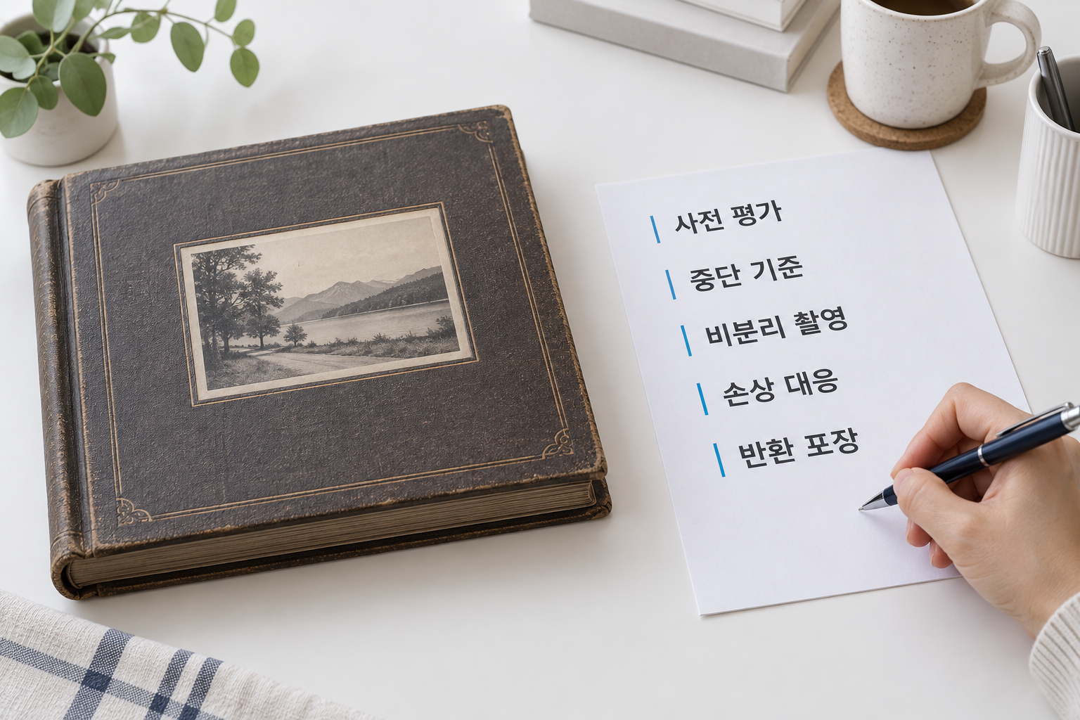 업체에 확인할 사전 평가·중단 기준·비분리 촬영·손상 대응·반환 포장 질문