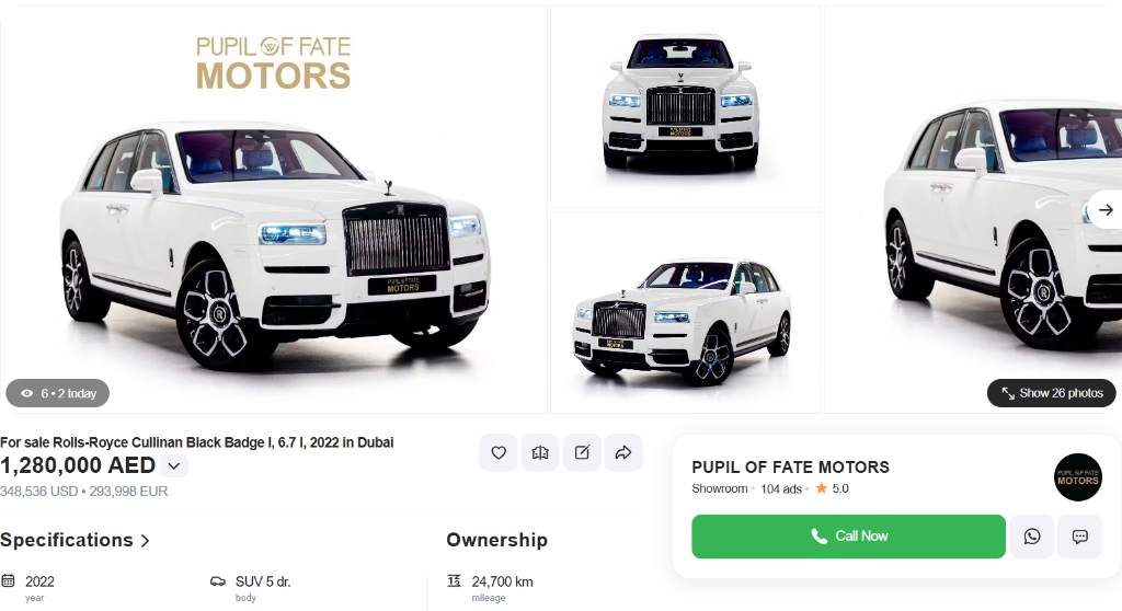 Listing Page with Contact Options