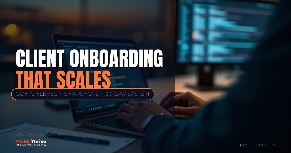 Client Onboarding for AI Agencies: The GoHighLevel System That Scales