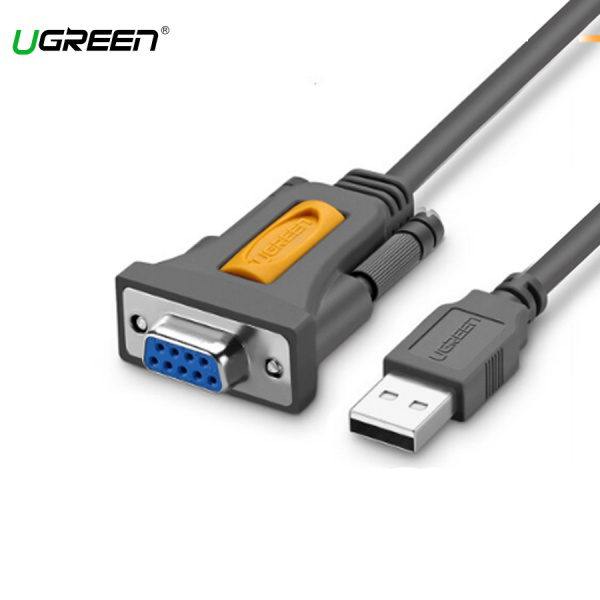 Cáp chuyển đổi USB to Com rs232 âm dài 1,5m chính hãng Ugreen 20201 cao cấp