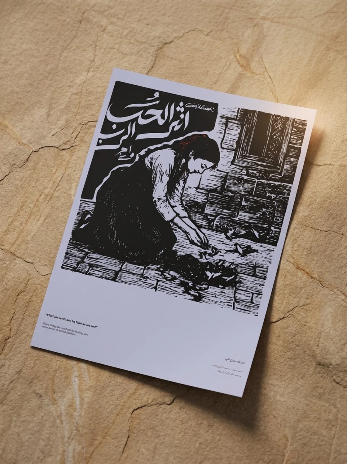 بوستر فني "انثر الحب وارجِ الرب"