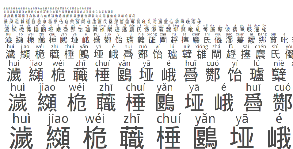 自带拼音的字体 汉字拼音体 就学点皮毛